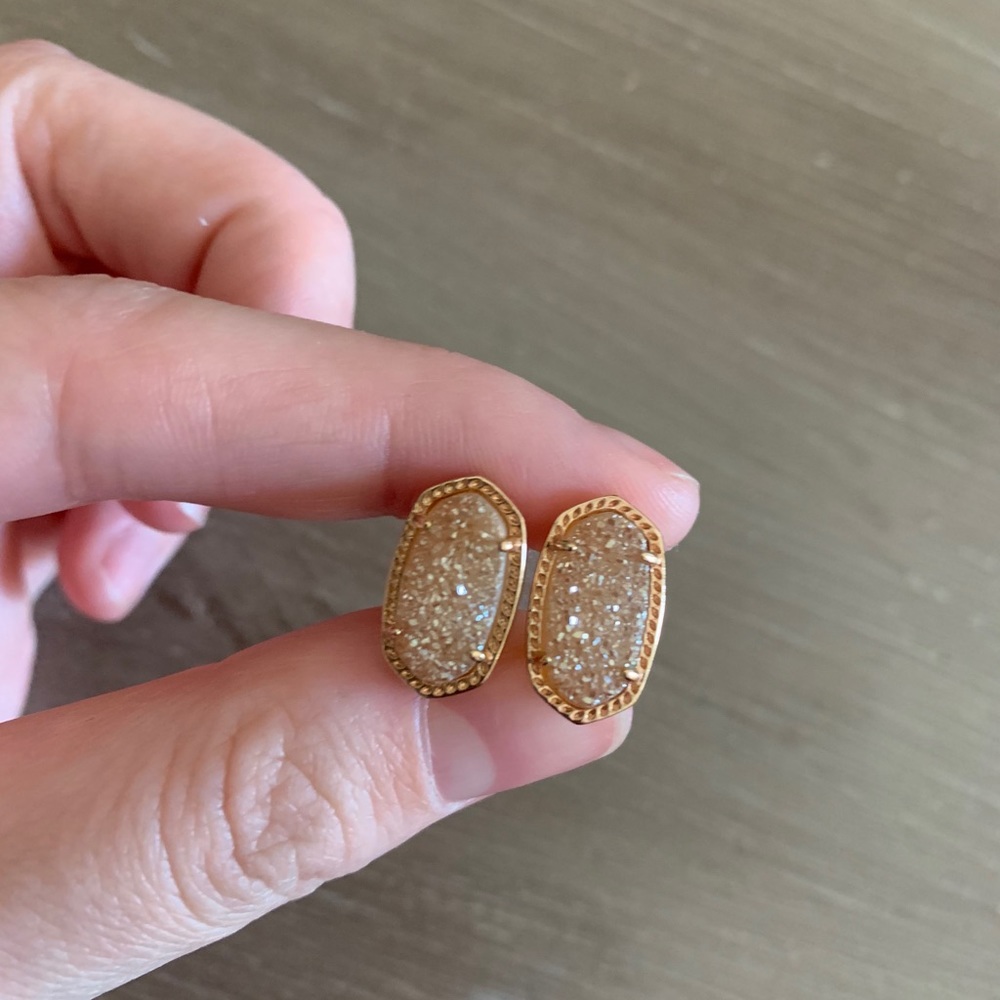 Kendra Scott Ellie Rose Gold Sand Drusy